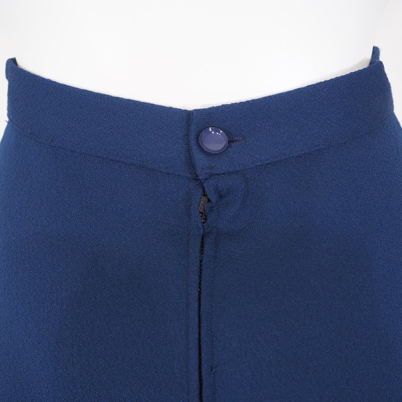 70s Vintage Blue Midi‎ Skirt High Waisted Full Shape Size 2/3 Waist 26 - Picture 10 of 11